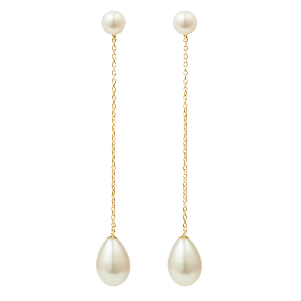 18ct Gold Vermeil Post Earrings with Freshwater Pearls