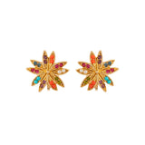 1980s Vintage D'Orlan Colourful Star Clip-On Earrings