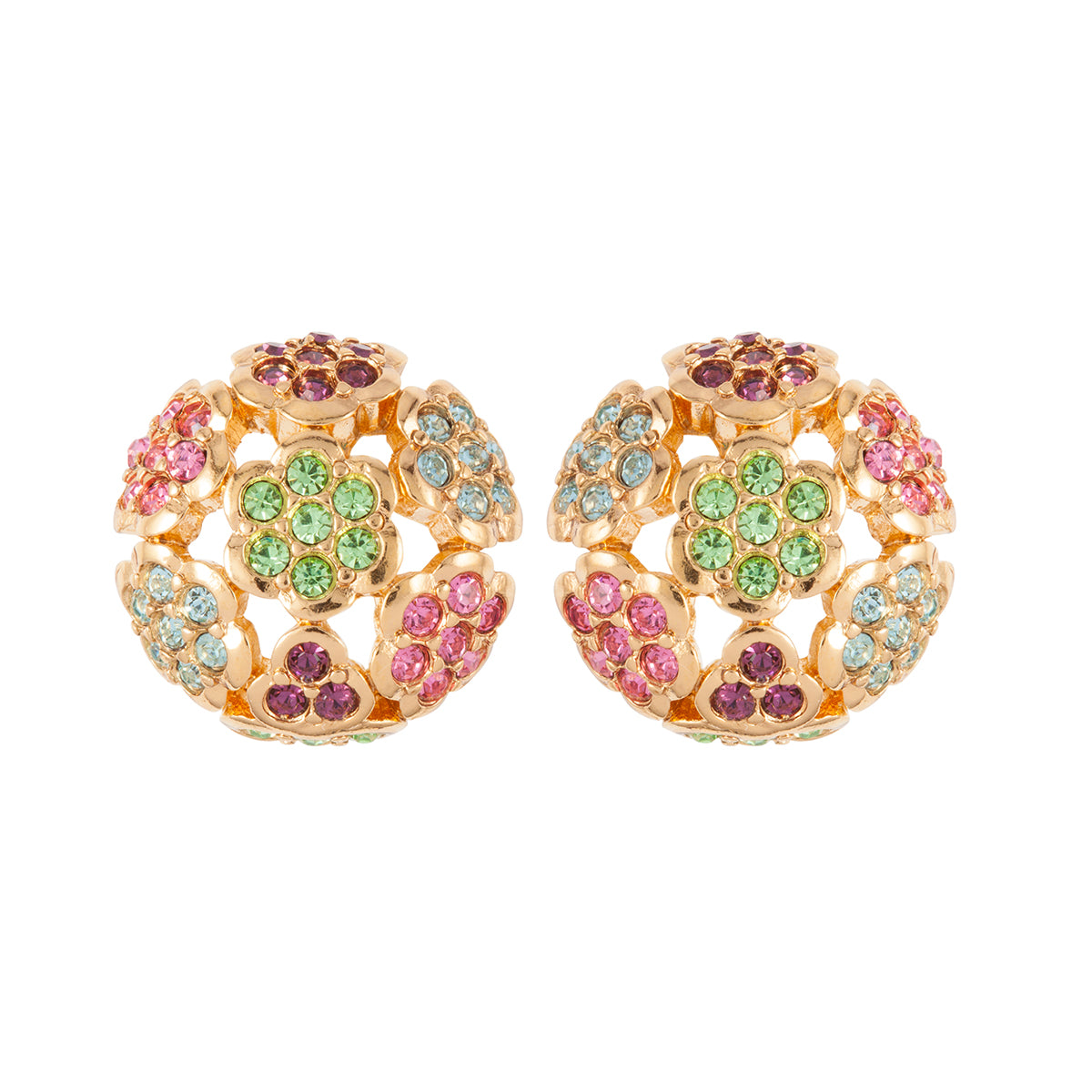 1980s Vintage D'Orlan Swarovski Crystal Clip-On Earrings