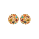 1990s Vintage D'Orlan Round Clip-On Earrings