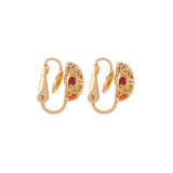 1990s Vintage D'Orlan Round Clip-On Earrings