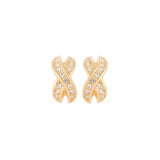 1980s Vintage Christian Dior Criss-Cross Earrings