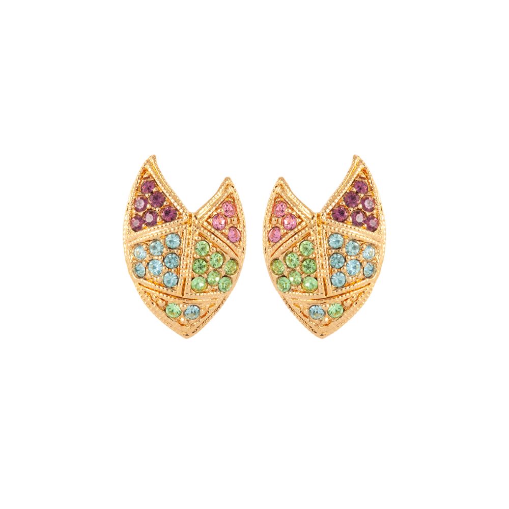 1980s Vintage D Orlan Deco Style Clip-On Earrings
