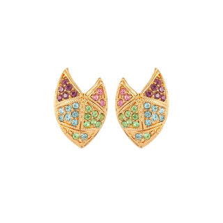 1980s Vintage D Orlan Deco Style Clip-On Earrings