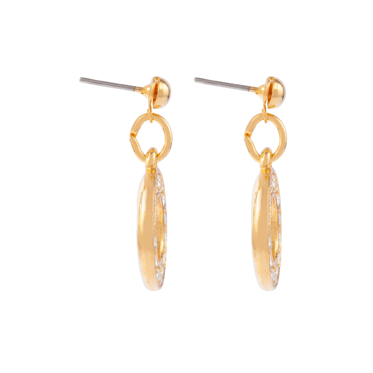 1990s Vintage Circular Drop Earrings