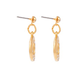 1990s Vintage Circular Drop Earrings