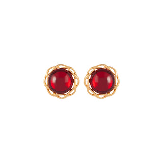 1990s Vintage Faux Ruby Earrings