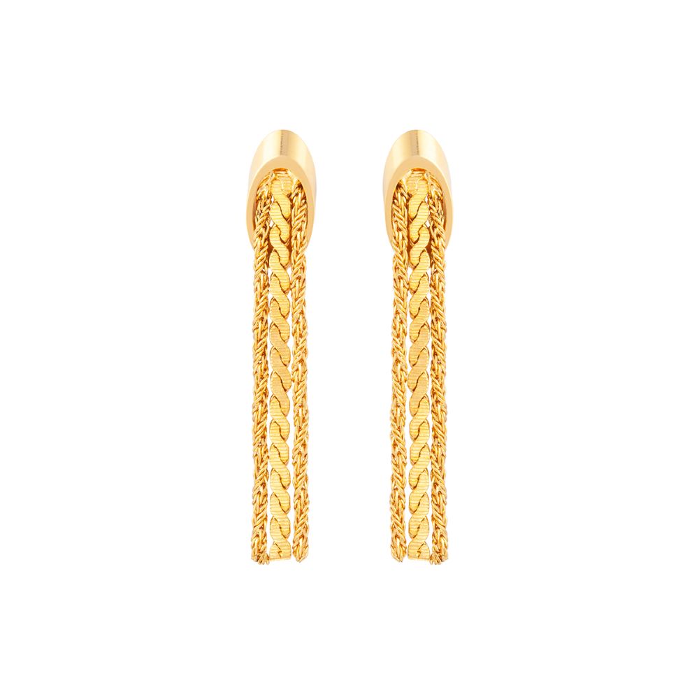 1980s Vintage Chain Clip-On Earrings