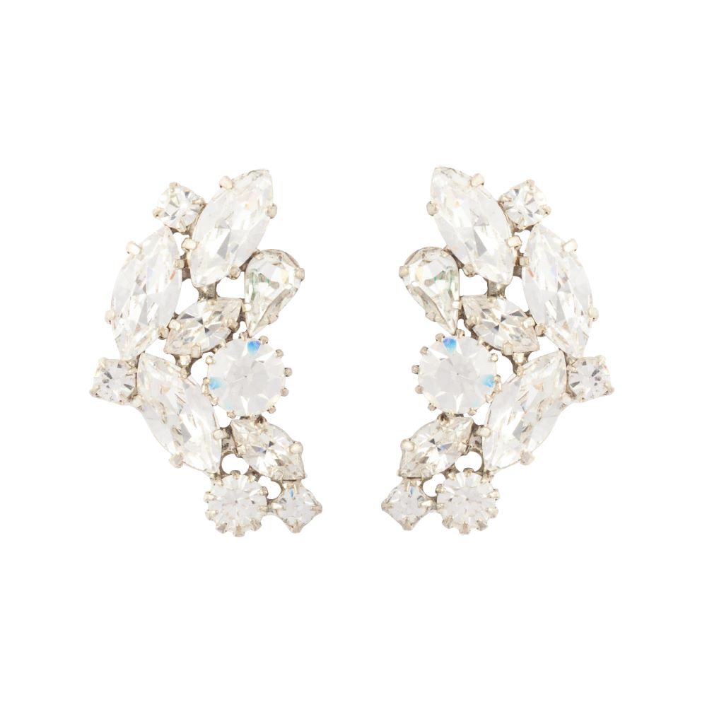1970s Vintage Dramatic Crystal Earrings