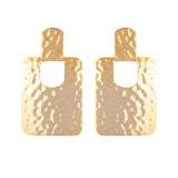 1980s Vintage Geometric Door Knocker Earrings