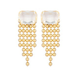 1980s Vintage Beaded Chandelier Clip-On Earrings
