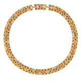 1980s Vintage D Orlan Colourful Swarovski Crystal Collar