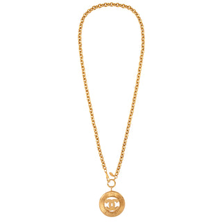 1980s Vintage Chanel Byzantine Coin Pendant