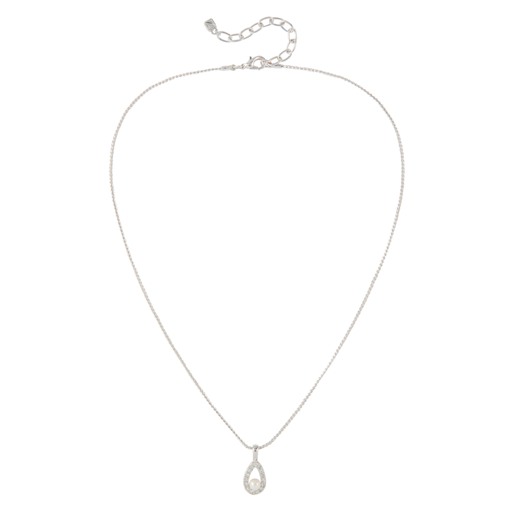 1990s Vintage Nina Ricci Faux Pearl Pendant Necklace