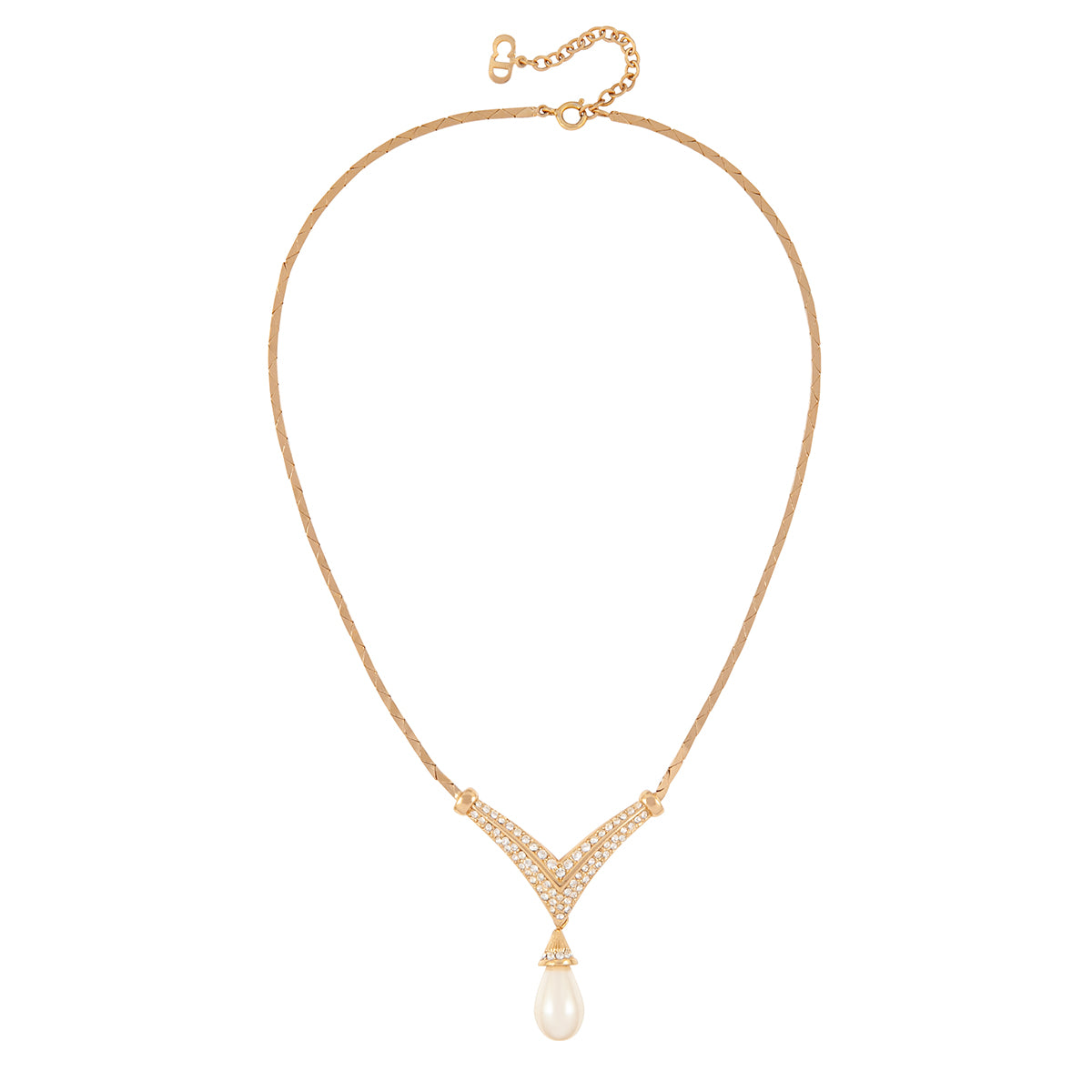 1980s Vintage Christian Dior Faux Pearl Necklace