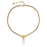 1980s Christian Dior Faux Pearl Drop Necklace