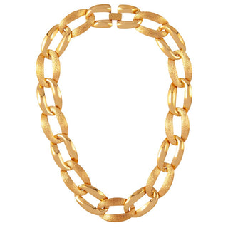 1980s Vintage Napier Oval Link Chain Necklace