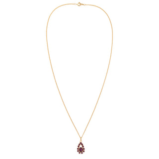 1990s Vintage Edwardian Revival Faux Amethyst Pendant