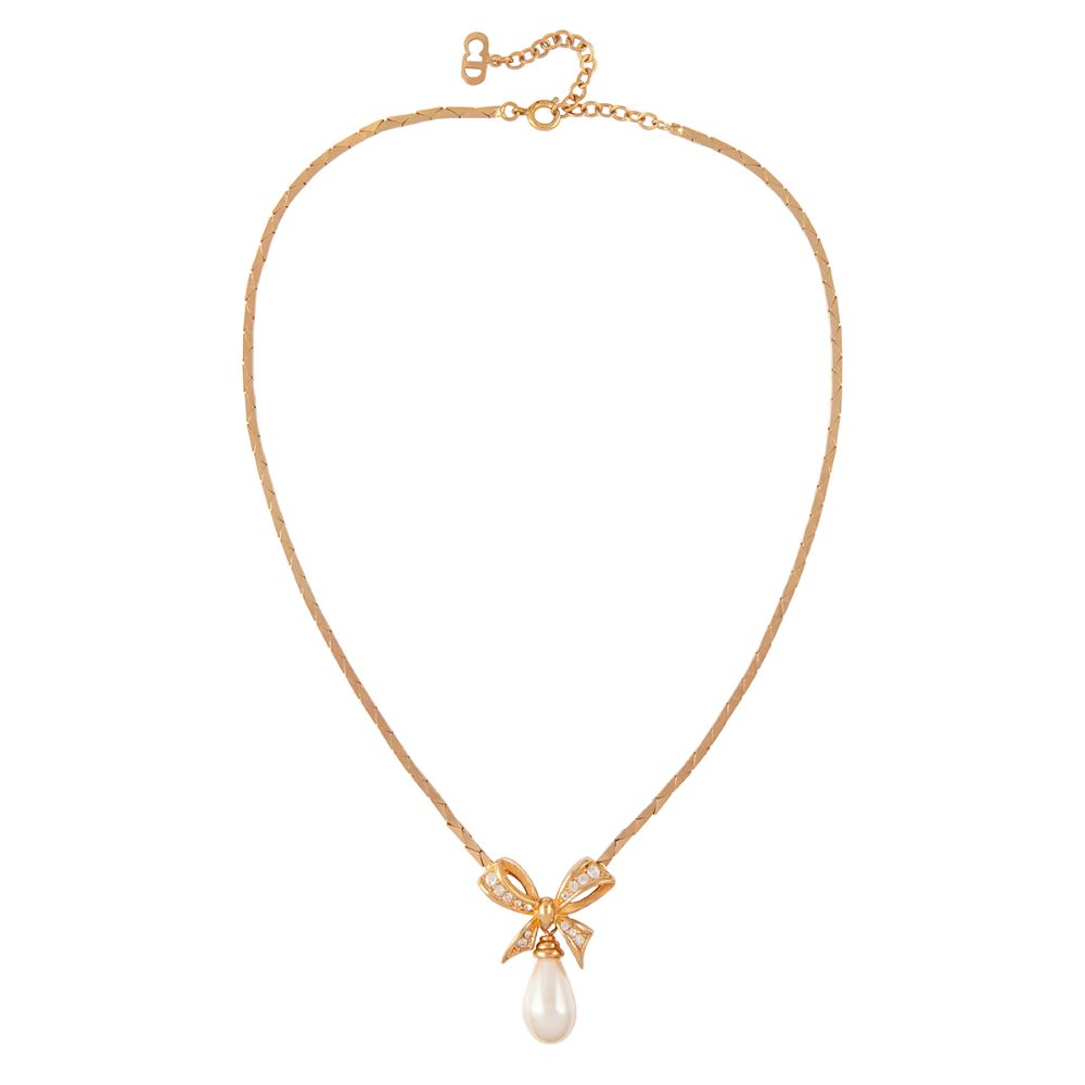 1980s Vintage Christian Dior Faux Pearl Pendant