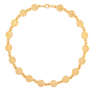 1990s Vintage Byzantine Coin Necklace