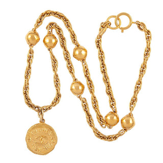 1980s Vintage Chanel Byzantine Medallion Necklace