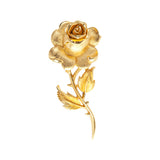 1960s Vintage Trifari Textured Rose Brooch