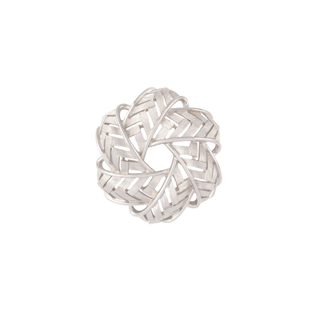 1960s Vintage Trifari Sculpted Weave Brooch