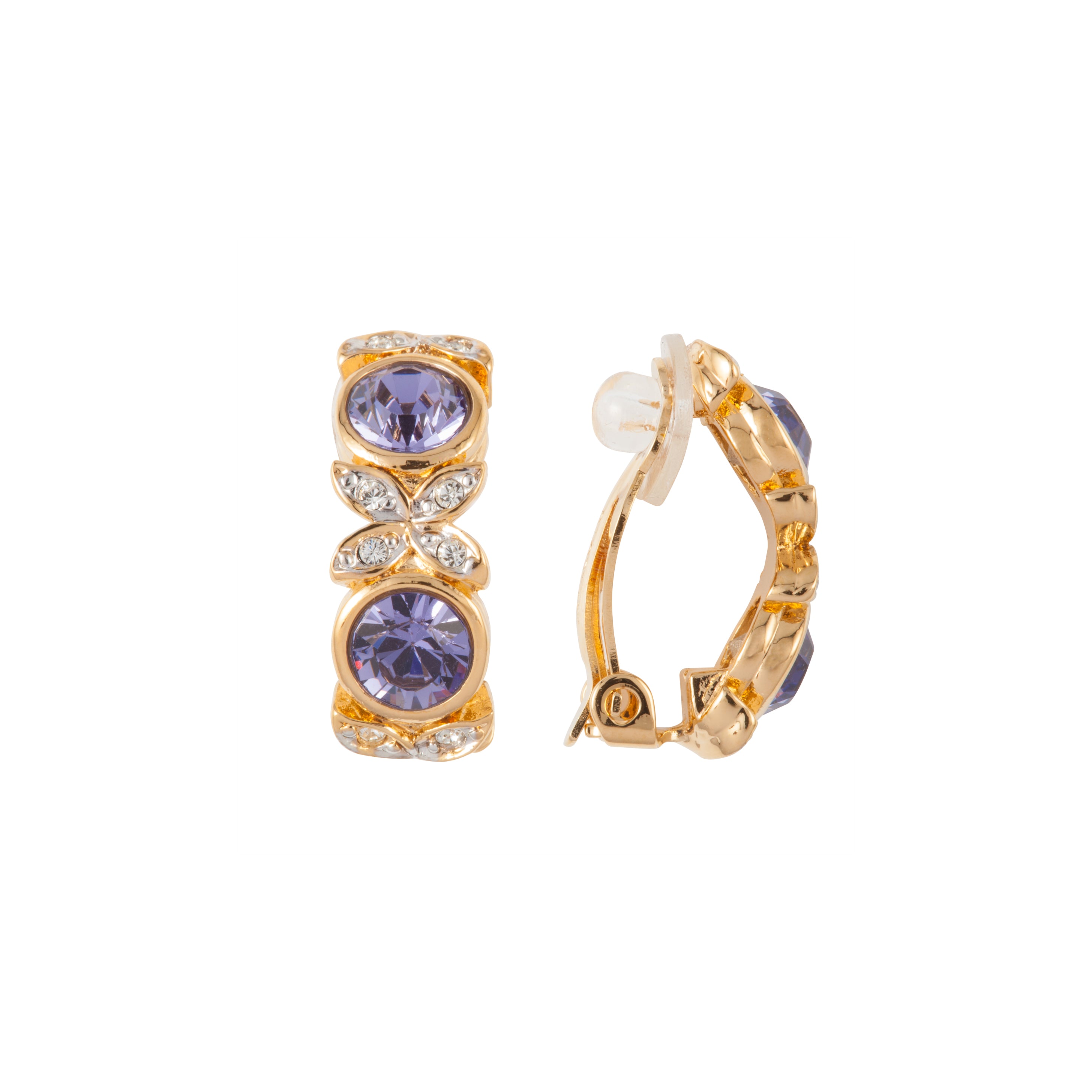 1980s Vintage D'Orlan Faux Amethyst Swarovski Crystal Set