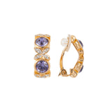 1980s Vintage D'Orlan Faux Amethyst Swarovski Crystal Set