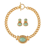 1990s Vintage Elizabeth Taylor Earring and Necklace Set
