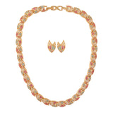 1980s Vintage D'Orlan Pastel Earring and Necklace Set