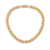 1980s Vintage D'Orlan Pastel Earring and Necklace Set