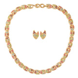 1980s Vintage D'Orlan Pastel Earring and Necklace Set