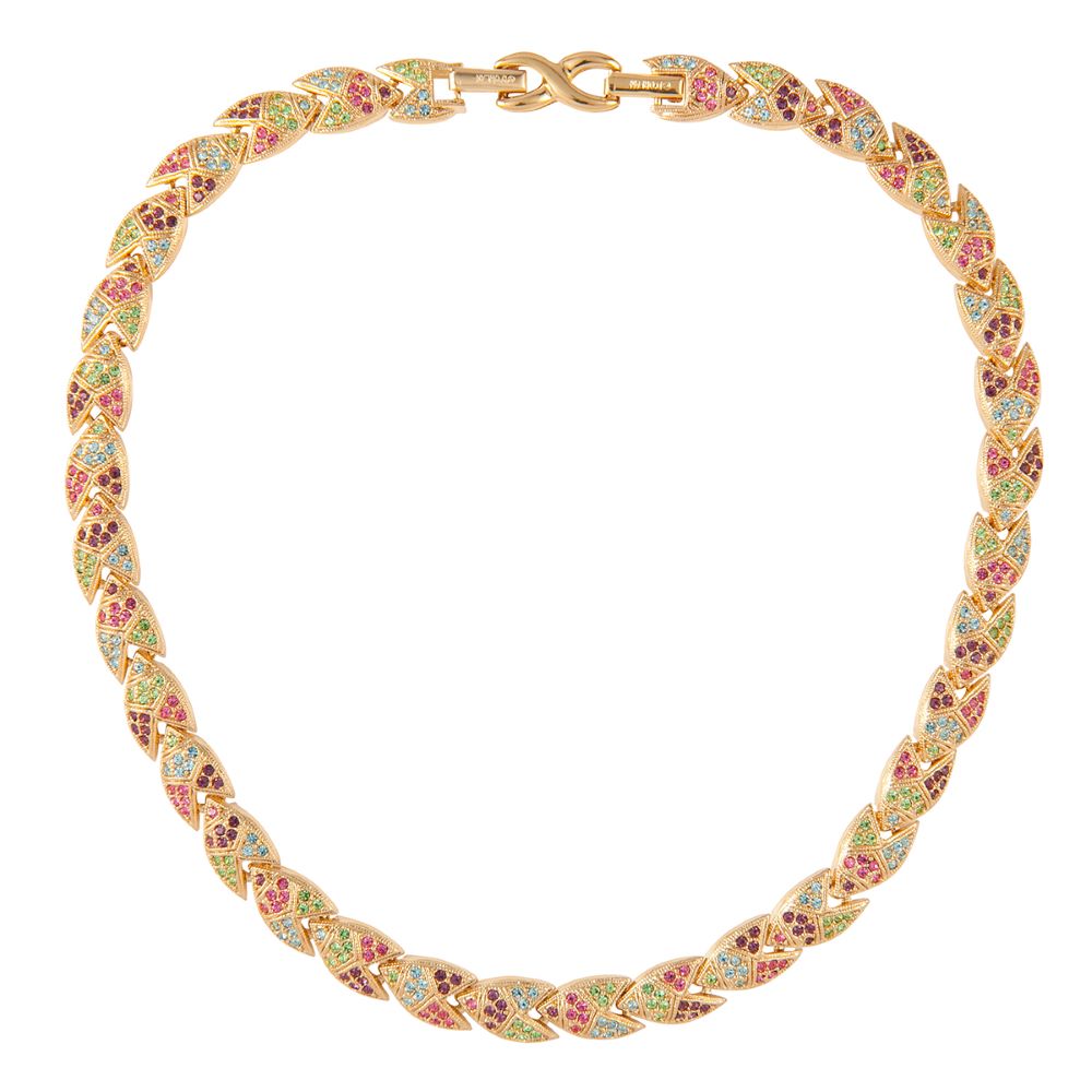 1980s Vintage D'Orlan Pastel Earring and Necklace Set