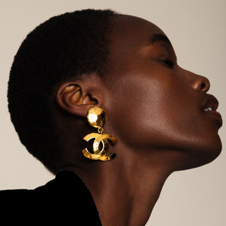 1994 Vintage Chanel Statement Clip-On Earrings