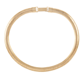 1990s Vintage Gold Plated Textured Flex Collar