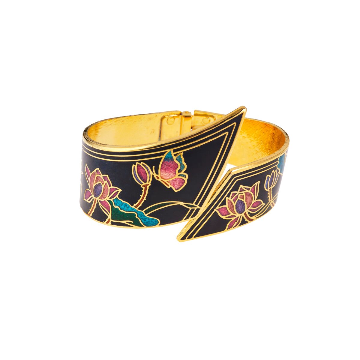 1980s Vintage Cloisonné Cuff Bracelet