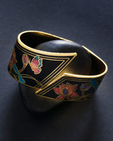 1980s Vintage Cloisonné Cuff Bracelet