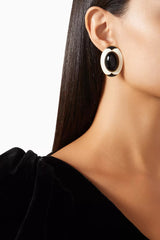 1980s Vintage Oval Clip-On Earrings