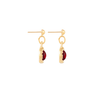 1990s Vintage Ruby Red Earrings