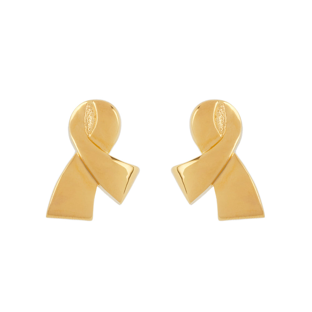 1980s Vintage Nina Ricci Gold Bow Clip-On Earrings