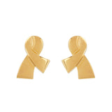 1980s Vintage Nina Ricci Gold Bow Clip-On Earrings