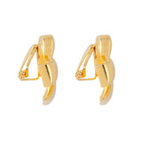 1980s Vintage Nina Ricci Gold Bow Clip-On Earrings