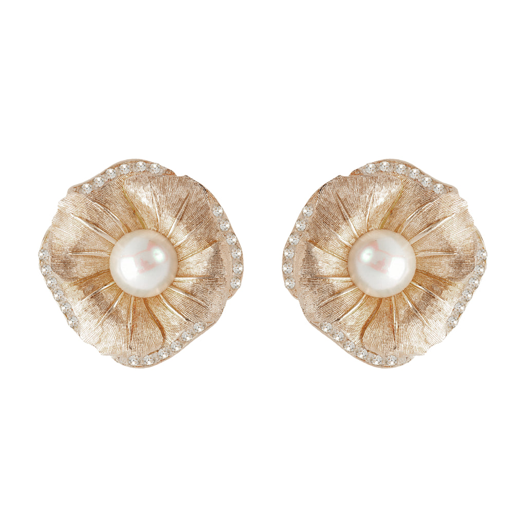 1980s Rare Vintage Christian Dior Floral Clip-On Earrings