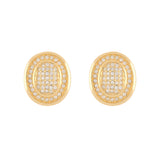1980s Vintage Christian Dior Gold Oval Clip-On Earrings
