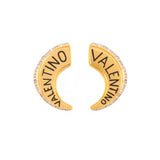 1990s Vintage Valentino Crescent Clip-On Earrings