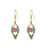 1980s Vintage Cloisonné Drop Earrings