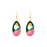 1980s Vintage Cloisonné Earrings