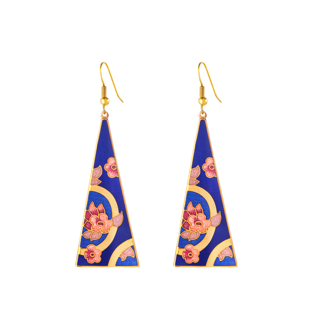 1980s Vintage Cloisonné Earrings