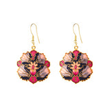 1980s Vintage Cloisonné Earrings